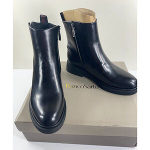 Franco Sarto Bealey Black Leather Bootie Sz 5M NWB